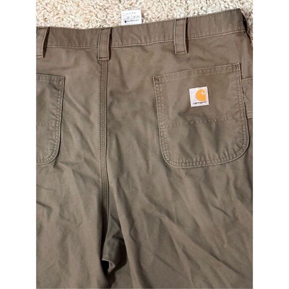 Nice Carhartt B147 LBR Canvas Work Shorts Mens 42 Brown  Loose Original Fit Good - Picture 6 of 6